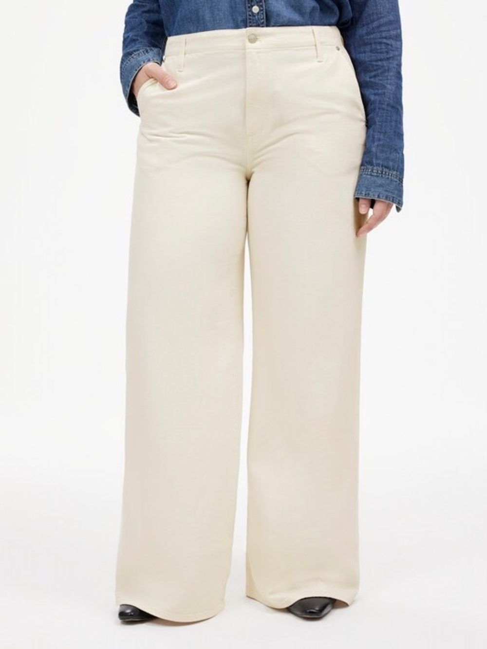 Madewell Wide Sweep Denim Trousers - Picture 2 of 10
